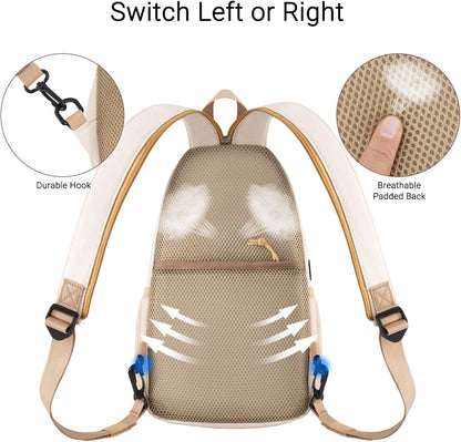 MOSISO Crossbody Sling Bag & Hiking Daypack for Women Men — USB Charging Port, Anti-Theft Pocket & Adjustable Padded Strap