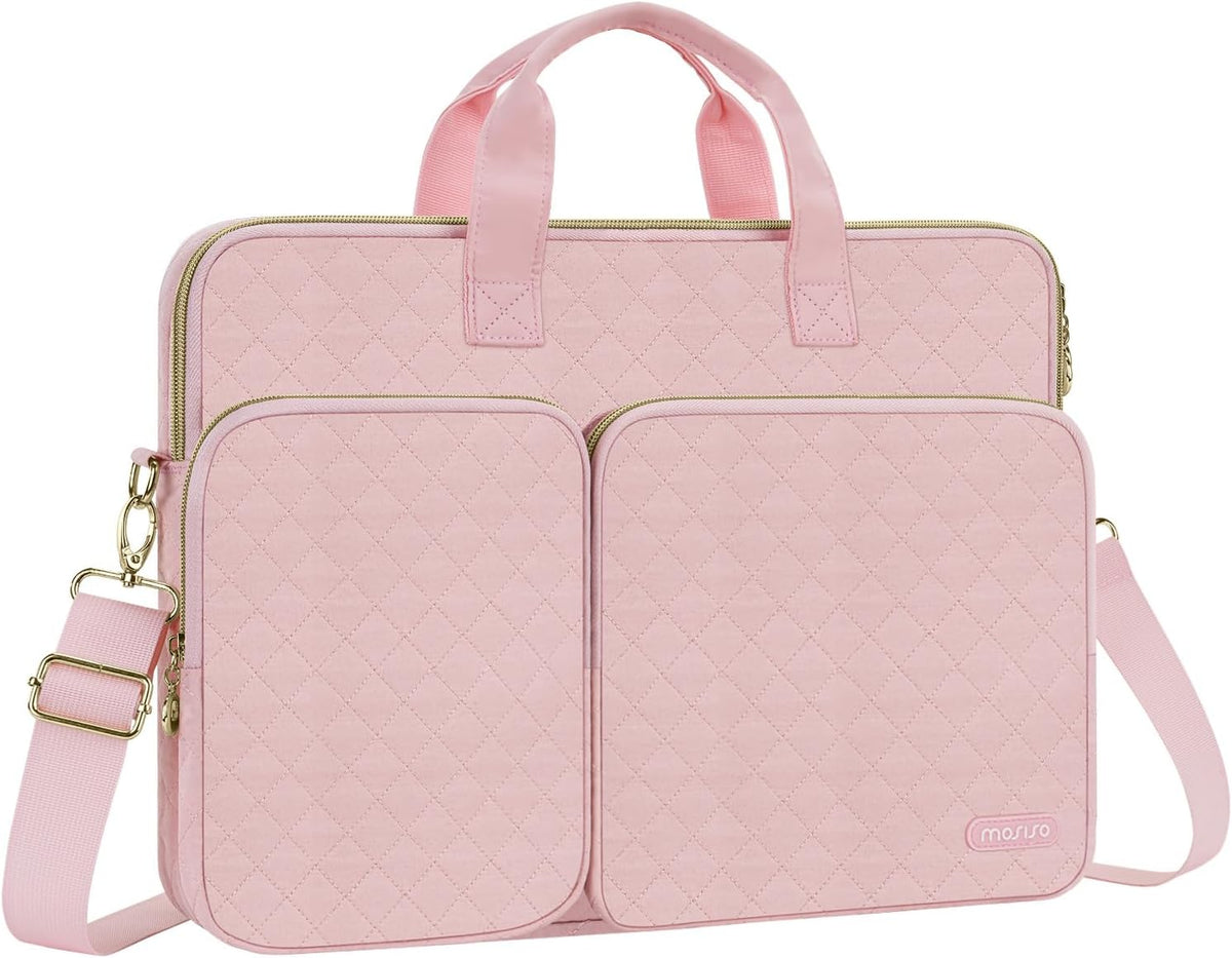 MOSISO‑360‑Reinforced‑Edge‑Laptop‑Case‑Bag,Multi‑Size‑13‑3‑14‑16‑Inch,Tuck‑Handle,Detachable‑Strap & Rear‑Trolley‑Belt