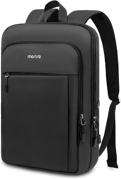 MOSISO Ultra Slim Lightweight Men’s Laptop Backpack, Water Resistant Commute Daypack Fits 15.6-17.3 Inch Laptops for Office Business College Travel