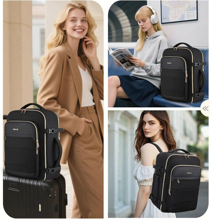 MOSISO Flight Approved Carry On Backpack for Women & Men — 15.6 Inch Laptop Daypack with Shoe Compartment, Wet Dry Pocket & USB Charging Port