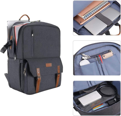 MOSISO Camera Backpack 17.3 inch, DSLR/SLR/Mirrorless Case with Laptop Compartment&Built-in Photography Insert Bag&USB-charging Port&Rain Cover Compatible with Canon/Nikon/Sony/Laptop, Space Gray