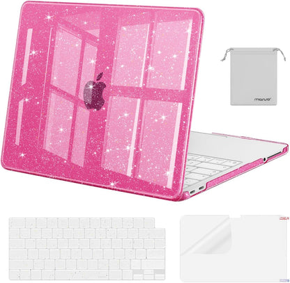 MOSISO Sparkly Glitter Case Compatible with MacBook Neo Case 13 inch 2026 | Model A3404 with A18 Pro Chip, Crack-Resistant Protective Hard Shell Case&Keyboard Cover&ScreenFilm&Pouch