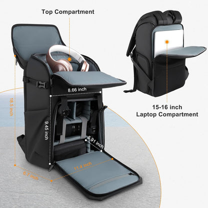 MOSISO Camera Backpack with Custom Padded Dividers. Side Quick Access for DSLR, Mirrorless & 15-16" Laptops