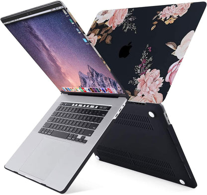 MOSISO Compatible with MacBook Pro 16 inch Case 2020 2019 Release A2141 with Touch Bar Touch ID, Plastic Peony Hard Shell Case & Keyboard Cover Skin & Screen Protector