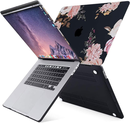 MOSISO Compatible with MacBook Pro 16 inch Case 2020 2019 Release A2141 with Touch Bar Touch ID, Plastic Peony Hard Shell Case & Keyboard Cover Skin & Screen Protector