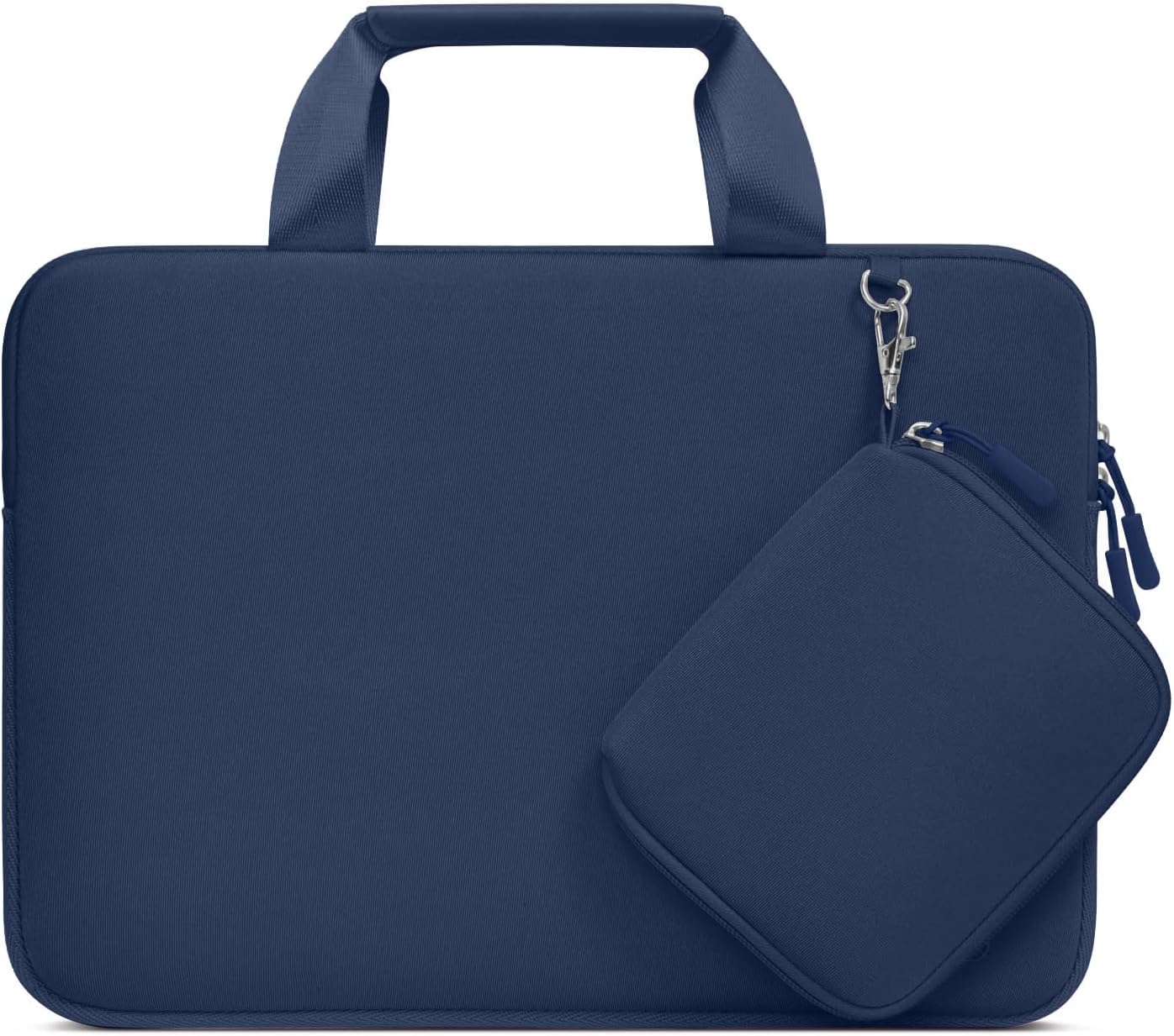 MOSISO Laptop Case 13.3 inch, 13-13.3 inch Laptop Sleeve Bag Compatible with MacBook Air/Pro 13 / Pro 14, HP Dell ASUS, Neoprene Carrying Computer Bag with Handle&Detachable Small Case, Antique Green