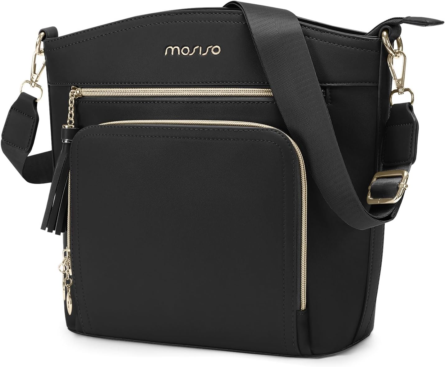 MOSISO Crossbody Bag, Purses for Women Crossbody | Multi Pockets Handbag Shoulder Bag with Card Holder Wallet & Tassel
