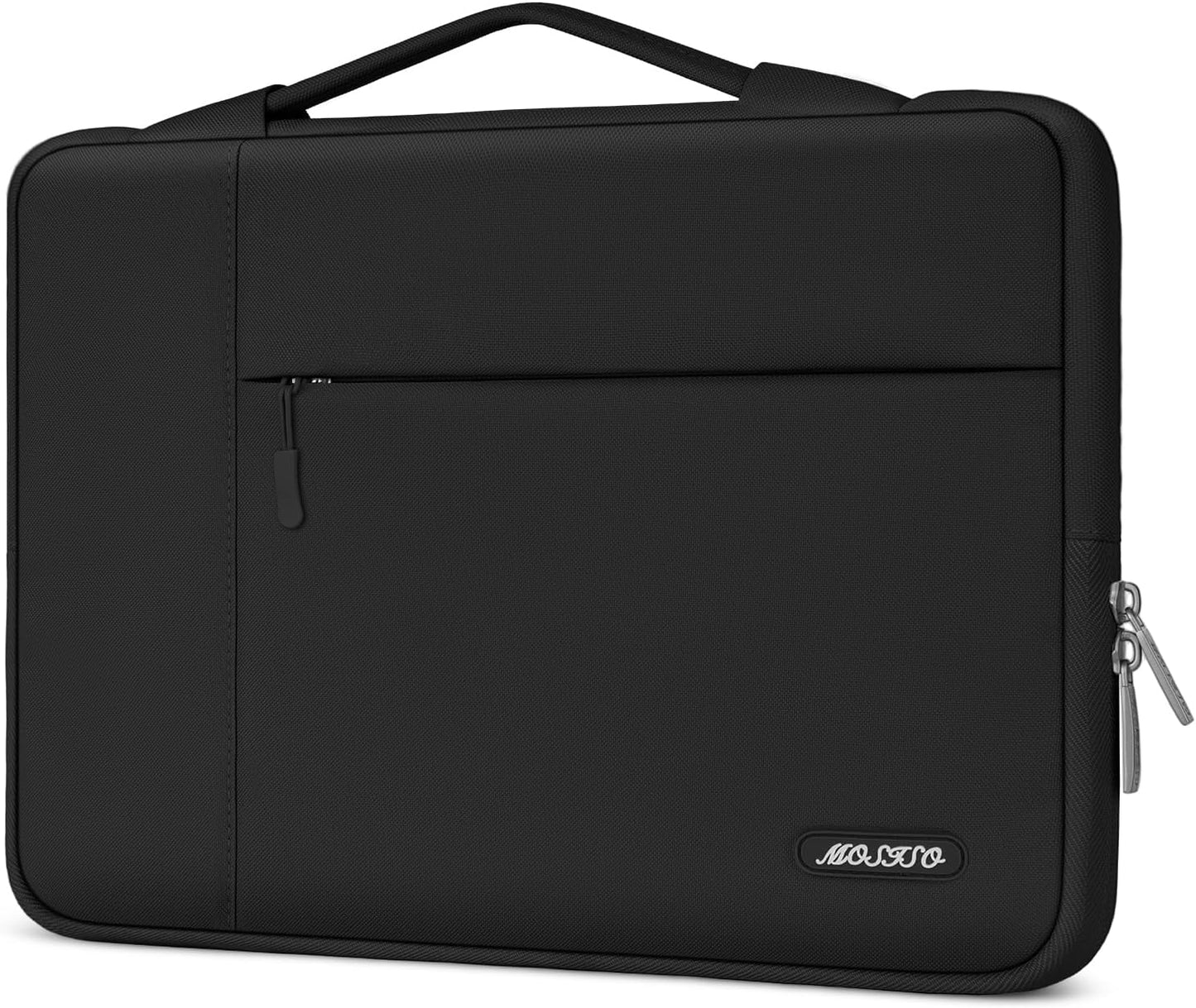 MOSISO Laptop Case 12.3-16 inch, 12.3 13 13.3 14 15 16 inch Laptop Sleeve with Handle Compatible with MacBook Air 15 inch M5 A3448 M4 A3241 M3 A3114 M2 A2941 2026-2023, Dell XPS, Polyester Multifunctional Computer Bag, Black