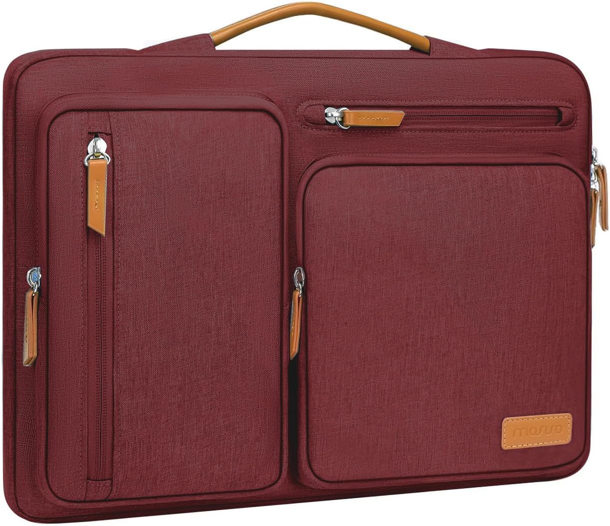 MOSISO 360 Protective Laptop Case 13-17.3 inch, 13 13.3 14 15 16 17.3 inch Laptop Sleeve Compatible with MacBook Air M4 M3 M2 2025 2024 2023, Dell XPS Plus, Side Open Carrying Case with 4 Zipper Pockets&Handle