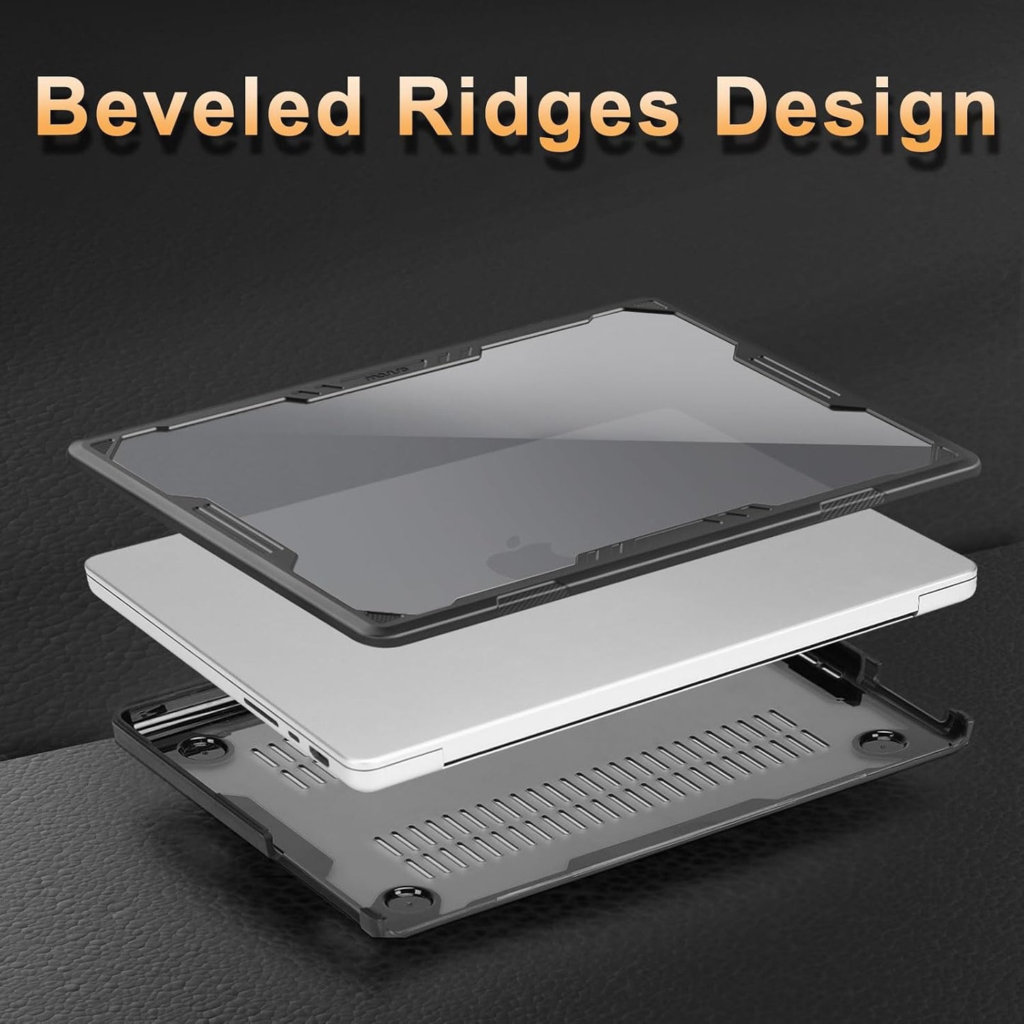 MOSISO Compatible with MacBook Pro 16 inch Case M5 M4 M3 M2 M1 2026-2021 A3429 A3428 A3403 A3186 A2991 A2780 A2485,3 in 1 Kit Symmetric Geometric Heavy Duty Hard Shell Case with TPU Bumper
