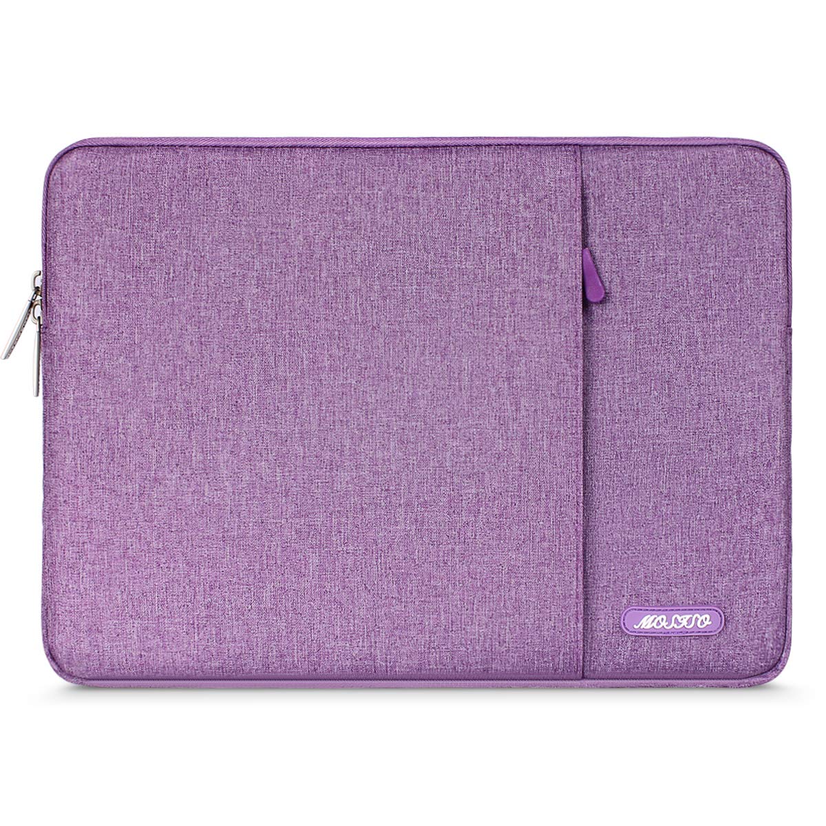 MOSISO Polyester Vertical Laptop Sleeve with Front Pocket, 12.3-18.5 Inch Universal Fit for MacBook Pro 16 M1/M2/M3/M4/M5, HP Dell Lenovo Acer Asus, Compatible with MacBook Neo, Dozens of Colors Available