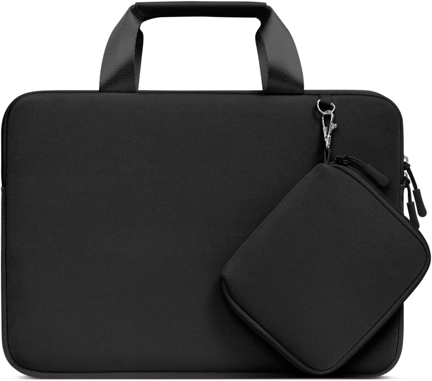MOSISO Laptop Sleeve Compatible with MacBook Air/Pro, 13-13.3 inch Notebook, Compatible with MacBook Pro 14 inch 2023-2021 A2779 M2 A2442 M1, Neoprene Briefcase Bag with Detachable Small Case, Black iMosiso