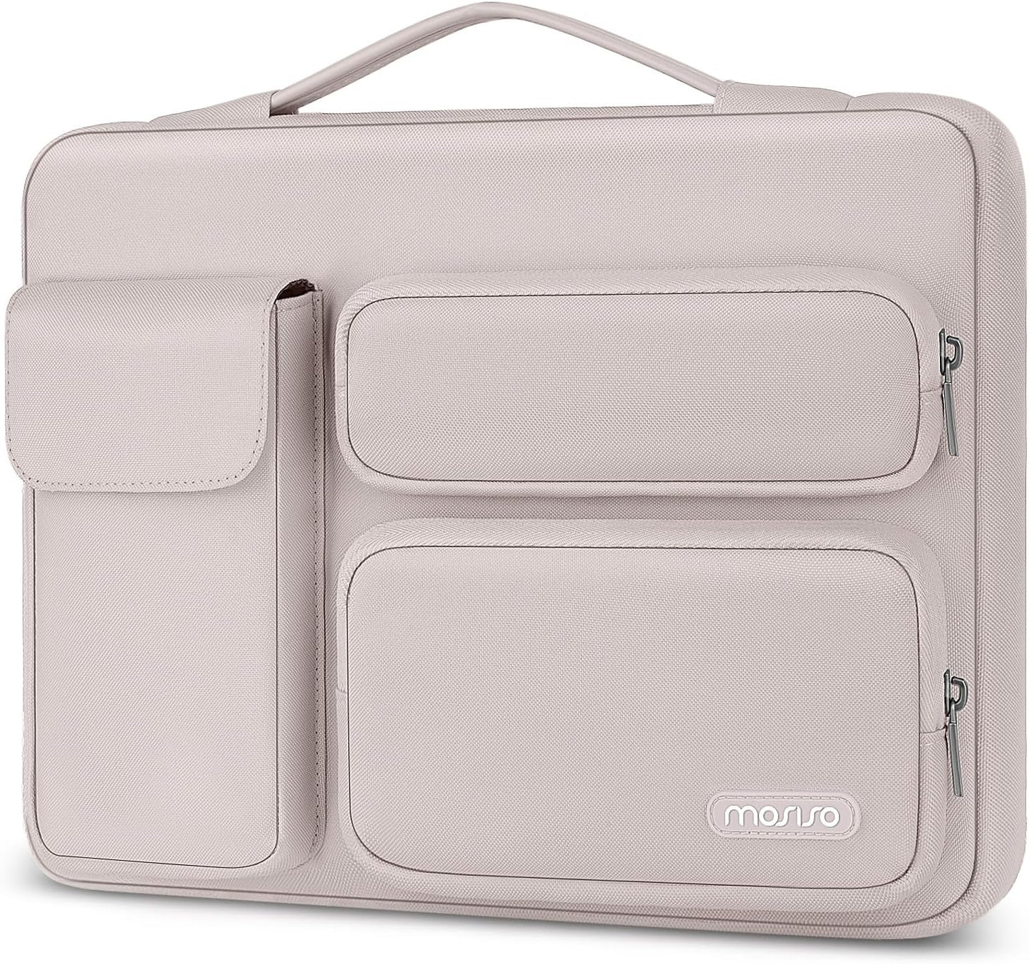 MOSISO 360 Protective Laptop Case 13.3 inch, 13-13.3 inch Laptop Sleeve Compatible with MacBook Air/Pro 13 / Pro 14, HP Dell ASUS Lenovo, Side Open Bag with 2 Raised&1 Flapover Pockets, Lavender Gray mysite