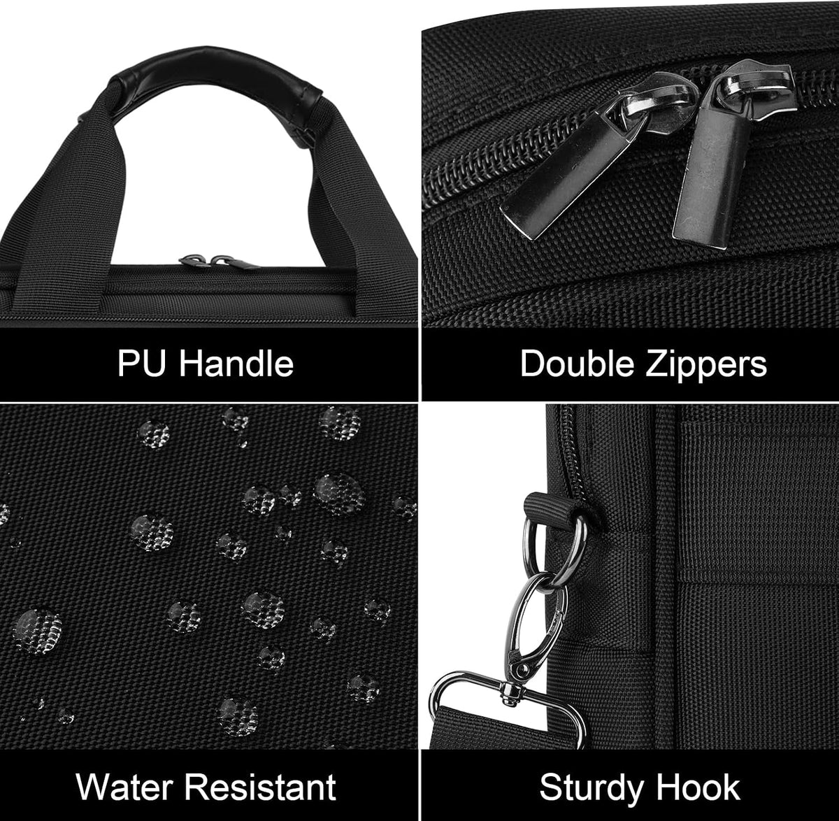 MOSISO Laptop Bag for Men 15-16 Inch Computer Bag — Padded Sleeve, Anti-Theft Zipper, Trolley Belt & Removable Shoulder Strap for MacBook HP Dell