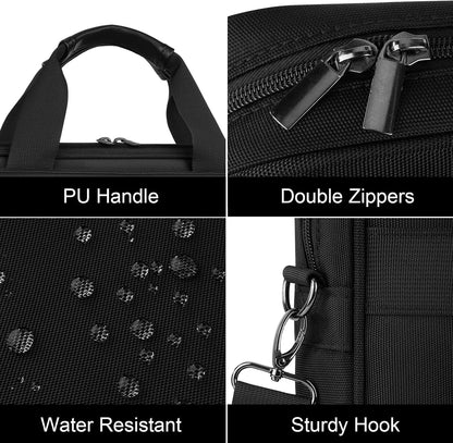 MOSISO Laptop Bag for Men 15-16 Inch Computer Bag — Padded Sleeve, Anti-Theft Zipper, Trolley Belt & Removable Shoulder Strap for MacBook HP Dell