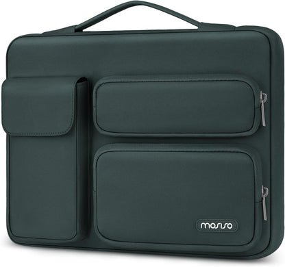 MOSISO 360 Protective Laptop Case 13.3 inch, 13-13.3 inch Laptop Sleeve Compatible with MacBook Air/Pro 13 / Pro 14, HP Dell ASUS Lenovo, Side Open Bag with 2 Raised&1 Flapover Pockets, Lavender Gray mysite