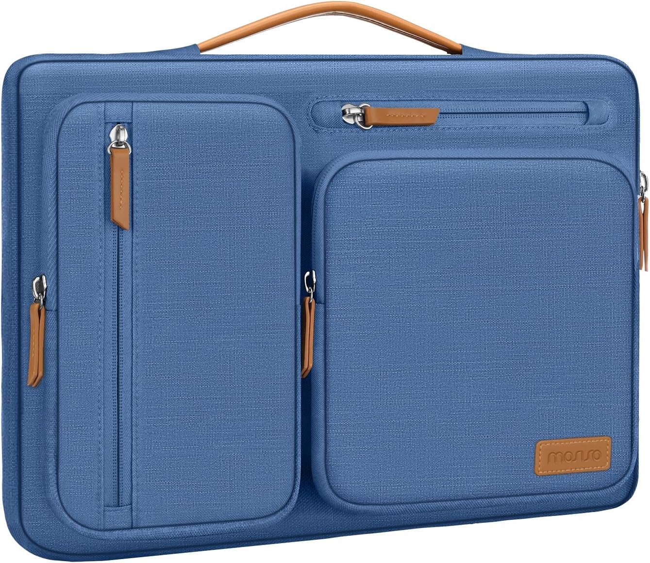 MOSISO 360 Protective Laptop Case 13-17.3 inch, 13 13.3 14 15 16 17.3 inch Laptop Sleeve Compatible with MacBook Air M4 M3 M2 2025 2024 2023, Dell XPS Plus, Side Open Carrying Case with 4 Zipper Pockets&Handle