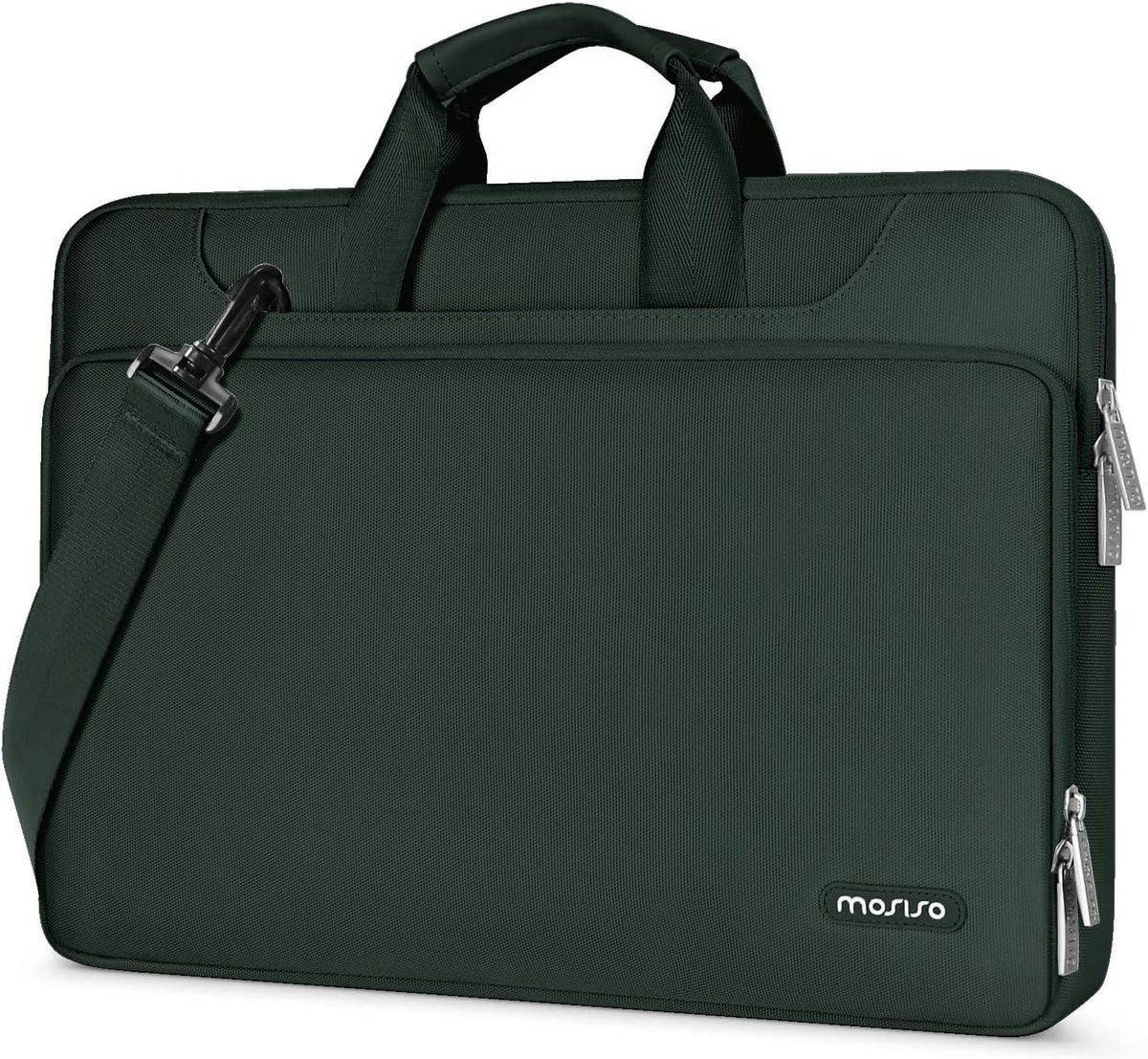 MOSISO 360 Laptop Shoulder Bag with Matching Color Sleeve & Luggage Strap, Fits 13–17.3 Inch Dell XPS HP Pavilion IdeaPad Acer Alienware Omen Notebook
