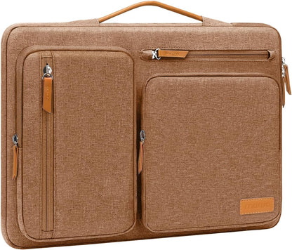 MOSISO 360 Protective Laptop Case 13-17.3 inch, 13 13.3 14 15 16 17.3 inch Laptop Sleeve Compatible with MacBook Air M4 M3 M2 2025 2024 2023, Dell XPS Plus, Side Open Carrying Case with 4 Zipper Pockets&Handle