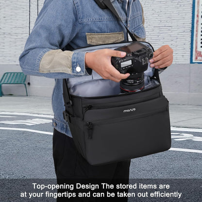 MOSISO Crossbody Camera Bag with Custom Removable Dividers. Fits DSLR, Mirrorless Cameras, Drones & Gimbals.