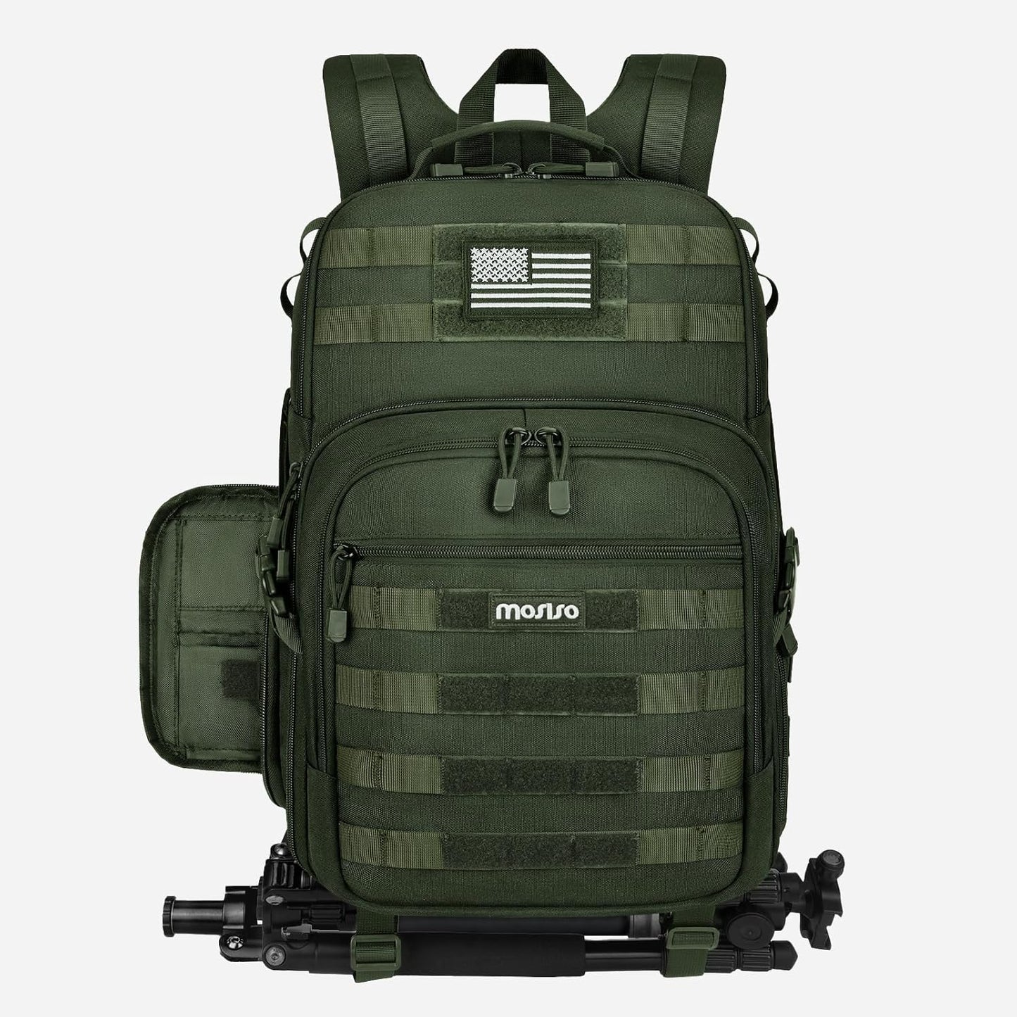 MOSISO Camera Backpack, DSLR/SLR/Mirrorless Tactical Camera Bag Case with Laptop Compartment Compatible with Canon/Nikon/Sony, Black mysite
