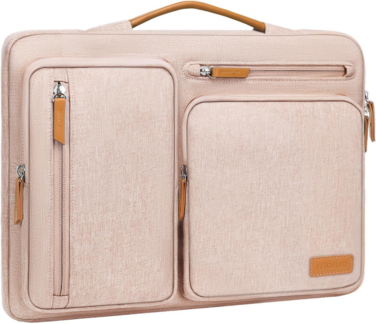 MOSISO 360 Protective Laptop Case 13-17.3 inch, 13 13.3 14 15 16 17.3 inch Laptop Sleeve Compatible with MacBook Air M4 M3 M2 2025 2024 2023, Dell XPS Plus, Side Open Carrying Case with 4 Zipper Pockets&Handle