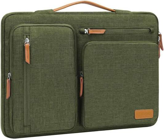 MOSISO 360 Protective Laptop Case 13-17.3 inch, 13 13.3 14 15 16 17.3 inch Laptop Sleeve Compatible with MacBook Air M4 M3 M2 2025 2024 2023, Dell XPS Plus, Side Open Carrying Case with 4 Zipper Pockets&Handle