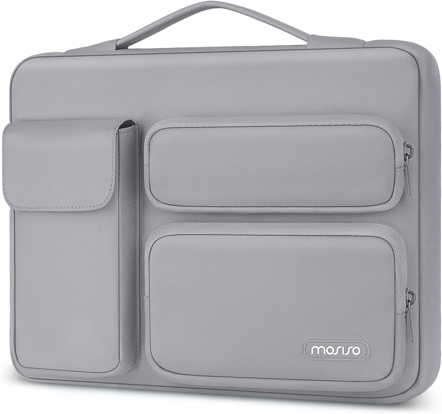 MOSISO 360 Protective Laptop Case 13.3 inch, 13-13.3 inch Laptop Sleeve Compatible with MacBook Air/Pro 13 / Pro 14, HP Dell ASUS Lenovo, Side Open Bag with 2 Raised&1 Flapover Pockets, Lavender Gray mysite