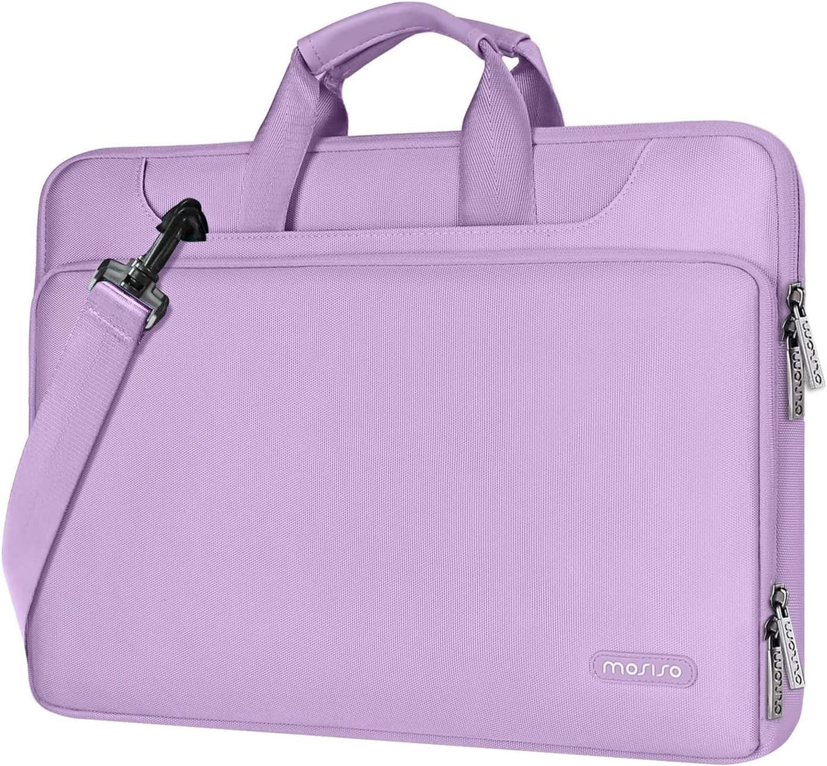 MOSISO 360 Laptop Shoulder Bag with Matching Color Sleeve & Luggage Strap, Fits 13–17.3 Inch Dell XPS HP Pavilion IdeaPad Acer Alienware Omen Notebook