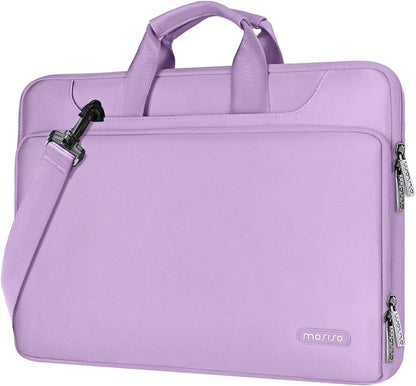 MOSISO 360 Laptop Shoulder Bag with Matching Color Sleeve & Luggage Strap, Fits 13–17.3 Inch Dell XPS HP Pavilion IdeaPad Acer Alienware Omen Notebook