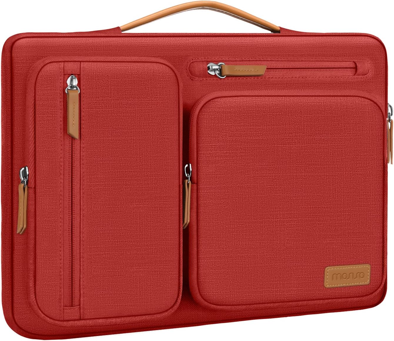 MOSISO 360 Protective Laptop Case 13-17.3 inch, 13 13.3 14 15 16 17.3 inch Laptop Sleeve Compatible with MacBook Air M4 M3 M2 2025 2024 2023, Dell XPS Plus, Side Open Carrying Case with 4 Zipper Pockets&Handle