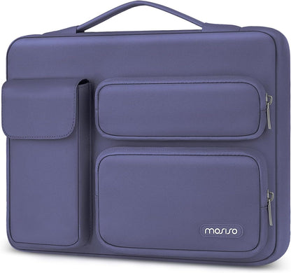 MOSISO 360 Protective Laptop Case 13.3 inch, 13-13.3 inch Laptop Sleeve Compatible with MacBook Air/Pro 13 / Pro 14, HP Dell ASUS Lenovo, Side Open Bag with 2 Raised&1 Flapover Pockets, Lavender Gray mysite