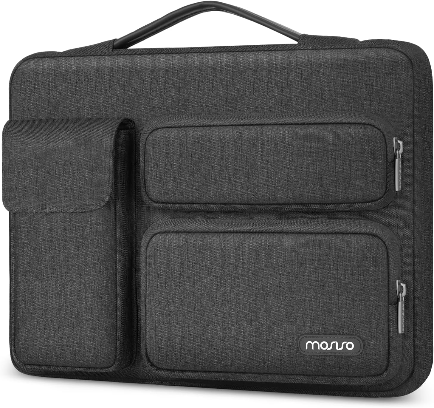 MOSISO 360 Protective Laptop Case 13.3 inch, 13-13.3 inch Laptop Sleeve Compatible with MacBook Air/Pro 13 / Pro 14, HP Dell ASUS Lenovo, Side Open Bag with 2 Raised&1 Flapover Pockets, Lavender Gray mysite