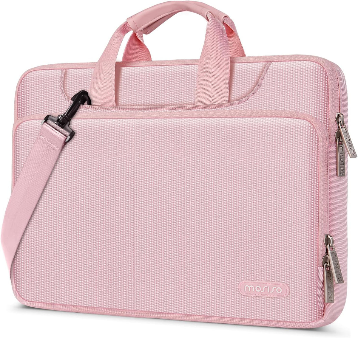 MOSISO 360 Laptop Shoulder Bag with Matching Color Sleeve & Luggage Strap, Fits 13–17.3 Inch Dell XPS HP Pavilion IdeaPad Acer Alienware Omen Notebook