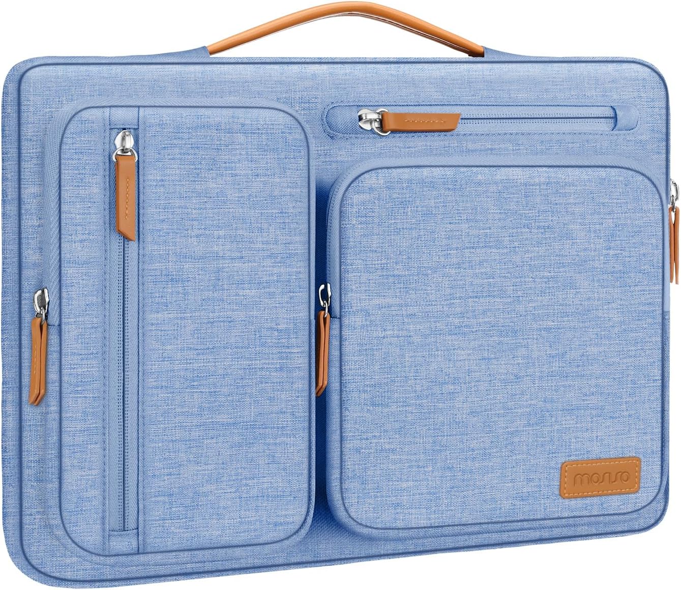 MOSISO 360 Protective Laptop Case 13-17.3 inch, 13 13.3 14 15 16 17.3 inch Laptop Sleeve Compatible with MacBook Air M4 M3 M2 2025 2024 2023, Dell XPS Plus, Side Open Carrying Case with 4 Zipper Pockets&Handle