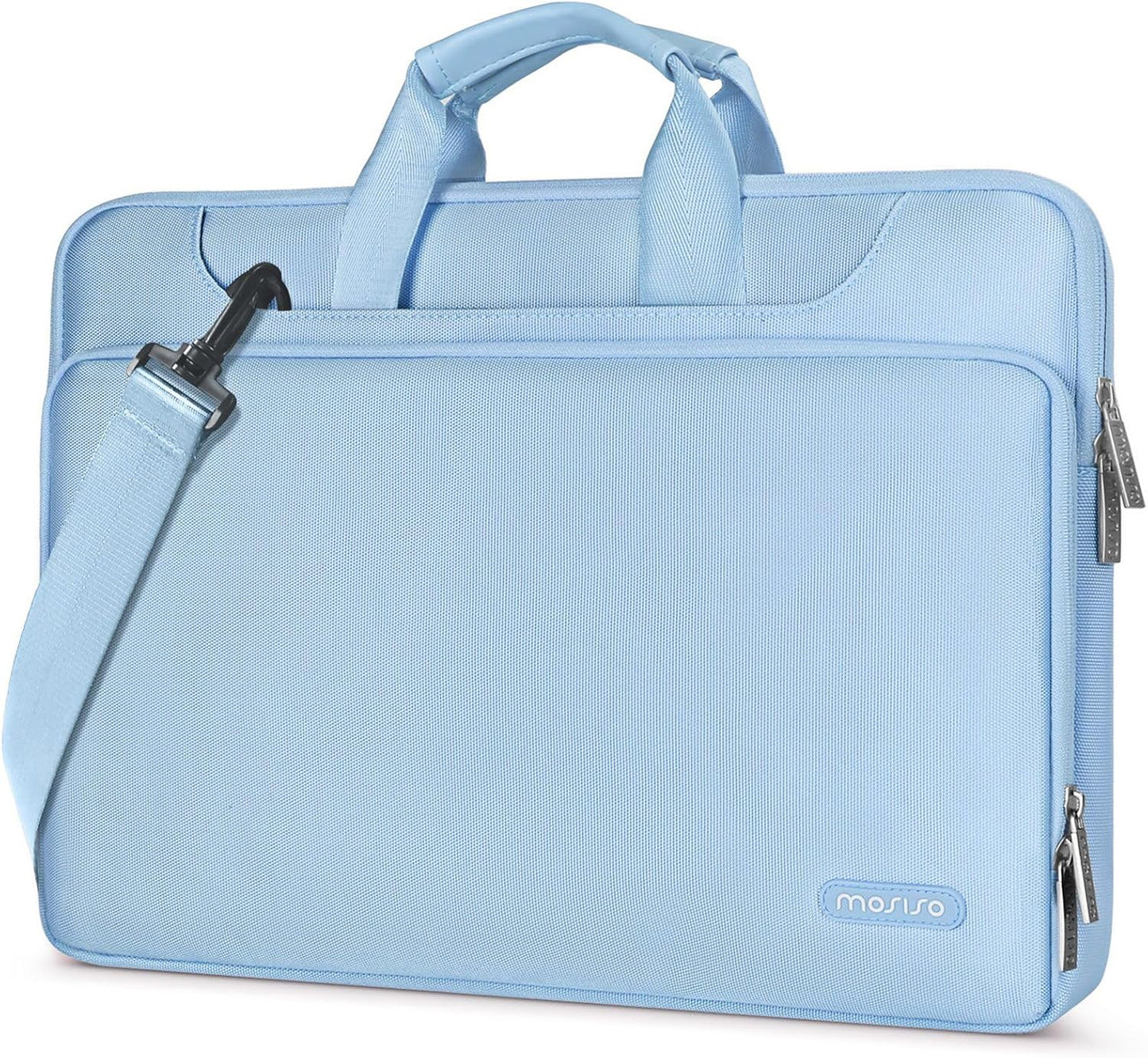 MOSISO 360 Protective Laptop Bag 13-17.3 inch, 13 13.3 14 16 17.3 inch Computer Bag Compatible with MacBook Air 13 inch/Pro 13 inch/Pro 14 inch,HP,Dell,Notebook, Laptop Carrying Case with Strap&Handle, Pink