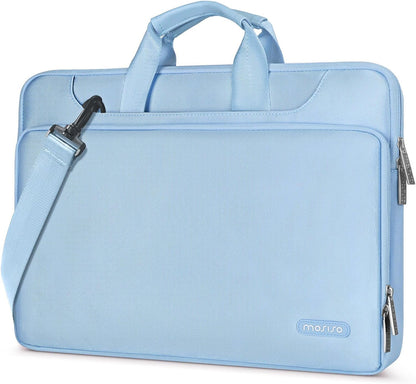 MOSISO 360 Laptop Shoulder Bag with Matching Color Sleeve & Luggage Strap, Fits 13–17.3 Inch Dell XPS HP Pavilion IdeaPad Acer Alienware Omen Notebook