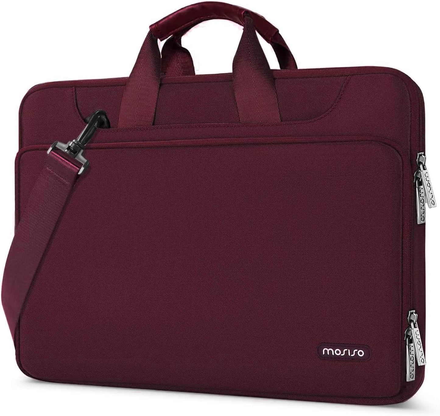 MOSISO 360 Protective Laptop Bag 13-17.3 inch, 13 13.3 14 16 17.3 inch Computer Bag Compatible with MacBook Air 13 inch/Pro 13 inch/Pro 14 inch,HP,Dell,Notebook, Laptop Carrying Case with Strap&Handle, Pink