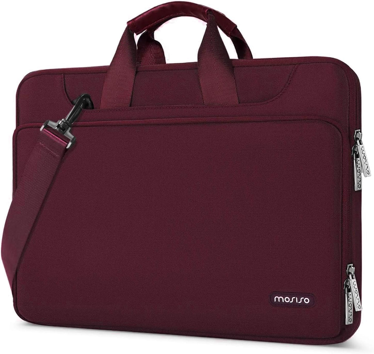 MOSISO 360 Laptop Shoulder Bag with Matching Color Sleeve & Luggage Strap, Fits 13–17.3 Inch Dell XPS HP Pavilion IdeaPad Acer Alienware Omen Notebook