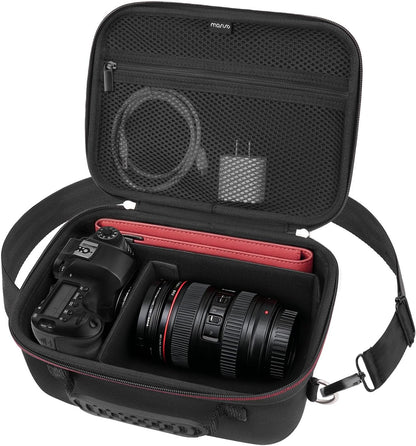 MOSISO EVA‑PU Hard Shell Digital Camera Travel Carrying Case with Custom Removable Dividers for Canon Sony DSLR Mirrorless Cameras