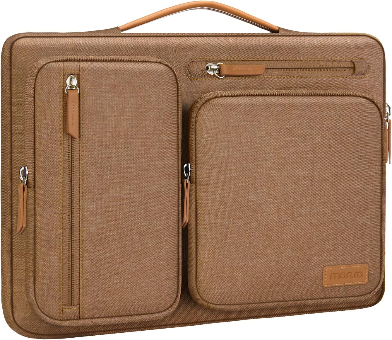 MOSISO 360 Protective Laptop Case 13-17.3 inch, 13 13.3 14 15 16 17.3 inch Laptop Sleeve Compatible with MacBook Air M4 M3 M2 2025 2024 2023, Dell XPS Plus, Side Open Carrying Case with 4 Zipper Pockets&Handle