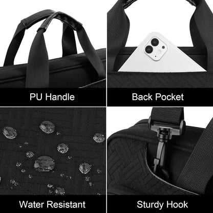 MOSISO Unisex Padded Laptop Shoulder Messenger Bag,15‑16‑Inch,Multi‑Zipper‑Pockets,Removable‑Strap & Rear Trolley‑Sleeve