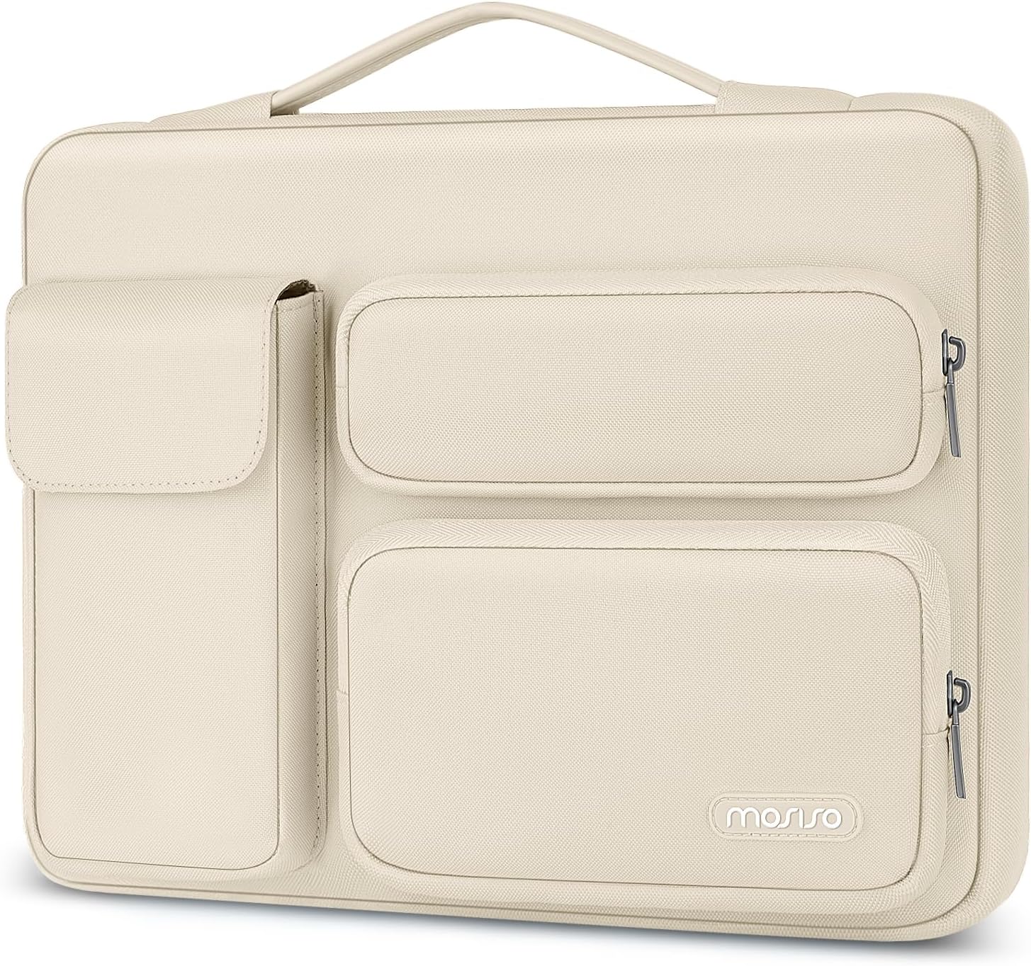 MOSISO 360 Protective Laptop Case 13.3 inch, 13-13.3 inch Laptop Sleeve Compatible with MacBook Air/Pro 13 / Pro 14, HP Dell ASUS Lenovo, Side Open Bag with 2 Raised&1 Flapover Pockets, Lavender Gray mysite