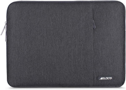 MOSISO Laptop Case 13-18.5 inch, 12.3 13 13.3 14 15 16 17.3 18.5 24 inch Laptop Sleeve Compatible with MacBook Pro 16 M5 M4 M3 M2 M1, HP Acer Dell Lenovo ASUS, Polyester Vertical Computer Sleeve Bag with Pocket, Black