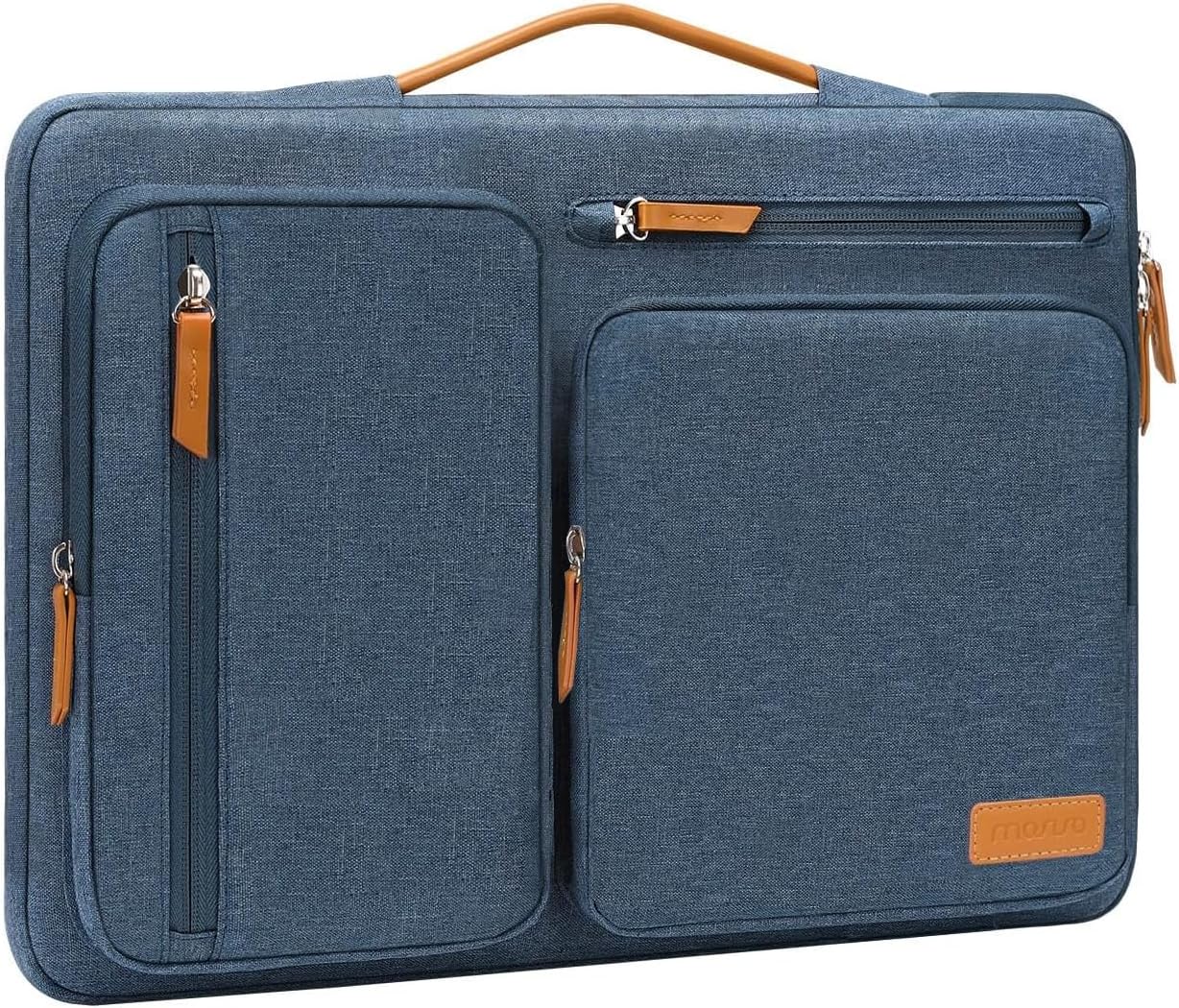 MOSISO 360 Protective Laptop Case 13-17.3 inch, 13 13.3 14 15 16 17.3 inch Laptop Sleeve Compatible with MacBook Air M4 M3 M2 2025 2024 2023, Dell XPS Plus, Side Open Carrying Case with 4 Zipper Pockets&Handle
