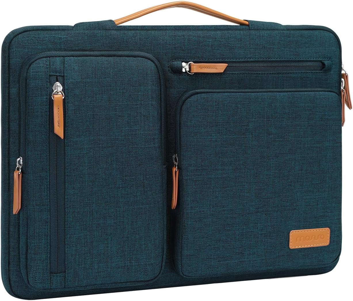 MOSISO 360 Protective Laptop Case 13-17.3 inch, 13 13.3 14 15 16 17.3 inch Laptop Sleeve Compatible with MacBook Air M4 M3 M2 2025 2024 2023, Dell XPS Plus, Side Open Carrying Case with 4 Zipper Pockets&Handle