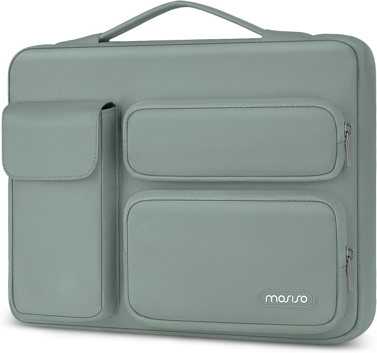 MOSISO 360 Protective Laptop Case 13.3 inch, 13-13.3 inch Laptop Sleeve Compatible with MacBook Air/Pro 13 / Pro 14, HP Dell ASUS Lenovo, Side Open Bag with 2 Raised&1 Flapover Pockets, Lavender Gray mysite