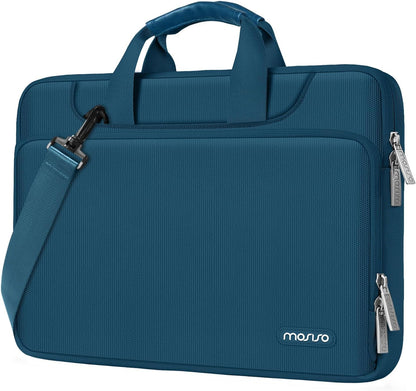 MOSISO 360 Laptop Shoulder Bag with Matching Color Sleeve & Luggage Strap, Fits 13–17.3 Inch Dell XPS HP Pavilion IdeaPad Acer Alienware Omen Notebook