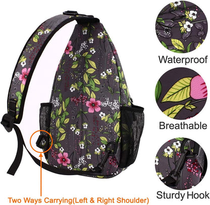 MOSISO Sling Backpack,Travel Hiking Daypack Periwinkle Crossbody Shoulder Bag, Gray