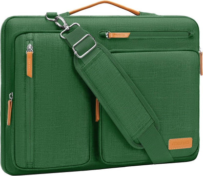 MOSISO 360 Protective Laptop Shoulder Bag 13-17.3 inch, 13 13.3 14 15 16 17.3 inch Computer Bags Compatible with MacBook Pro 16 inch, HP, Dell, Lenovo, Asus Notebook,Side Open Messenger Bag with 4 Zipper Pocket